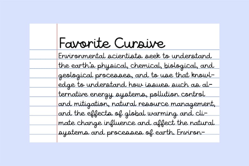 Climate Notes Cursive Notebook Handwriting Font Bundle Vol. 3, Font Bundle for Cricut ...