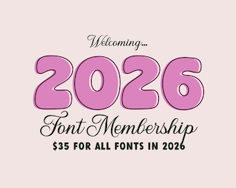 Membresía de Fuentes 2026: ¡Recibe todas las fuentes y paquetes creados en 2026! Fuentes manuscritas, fuentes para Goodnotes, fuentes para Cricut, paquetes de fuentes, lindas