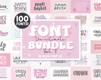 100 SCHRIFTEN! 2021 Edition ULTIMATE .Otf Font BUNDLE, Huge Font Bundle, Script-Schriften, Cricut-Font-Bundle, Schrift-Bundle, Schriftarten procreate, Kursivschrift