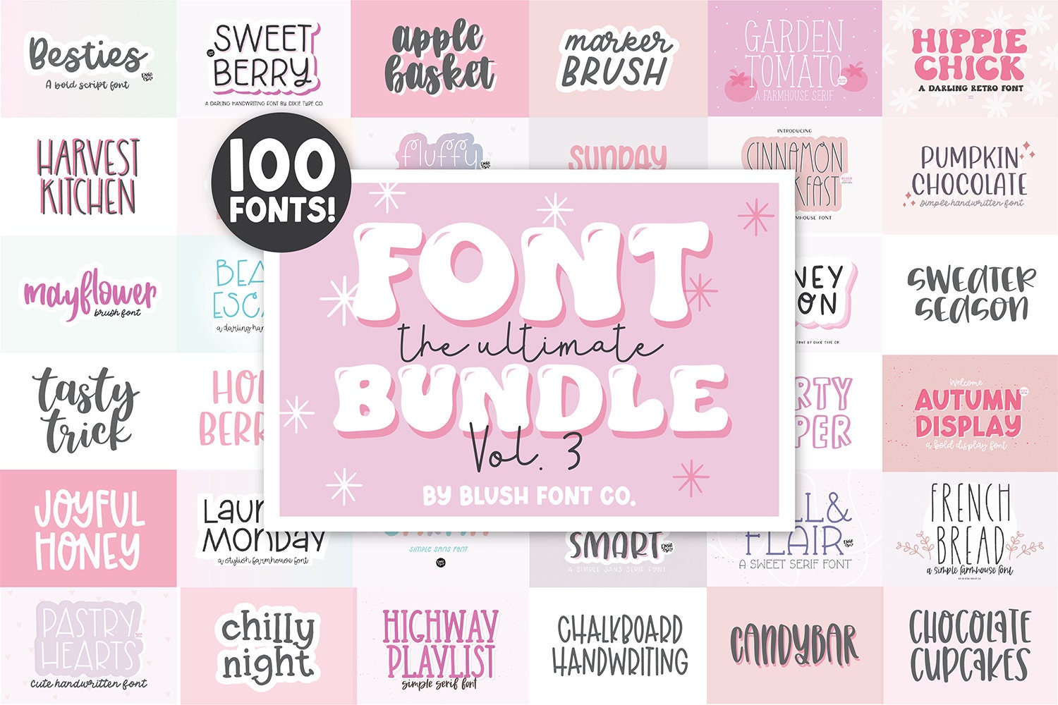 100 FONTS! 2021 Edition ULTIMATE .Otf Font BUNDLE, Huge Font Bundle, script fonts, cricut font bundle, font bundle, procreate fonts, cursive
