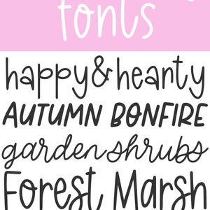 20 FONTS Handwriting Font Bundle Vol. 2, Font Bundle for Cricut, handwriting fonts, sans fonts, cute font bundle, girly, procreate fonts, image 4