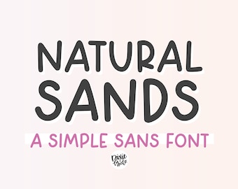 Instant .OTF Schriftart "Natural Sands" Handschrift, Goodnotes Schriftarten, niedliche Schriftarten, Stiftschrift, handgeschrieben, digitale Planerschriften, Planung