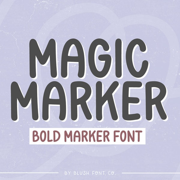 Instant .OTF Font "Magic Marker" marker font, school font, cute fonts, back to school font, simple font, teacher font, handwriting fonts