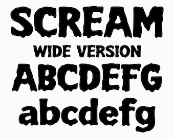 INSTANT .OTF DOWNLOAD "Spooky Wide" a spooky halloween font, drip fonts, scary, spooky, slime, canva, cricut, invitation, party, dripping