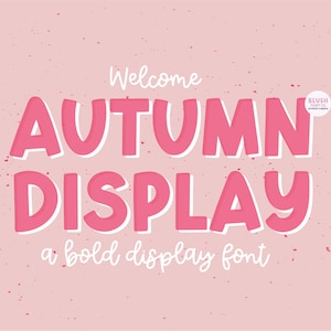 Instant .OTF Font "Autumn Display" Bold Display font, cricut font, procreate fonts, girly, social media, retro fonts, title font, logo font