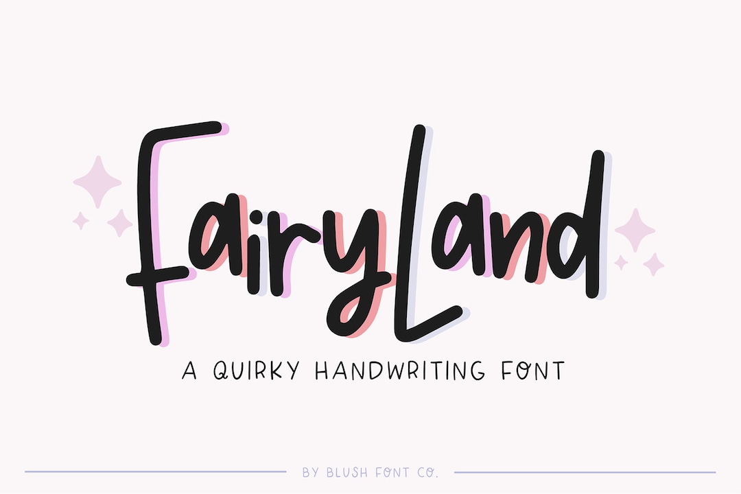 Instant .OTF Font "fairyland" Handwriting Font, Cute Fonts, Girly ...