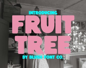 Fruit Tree Chunky Bold Font, Display Font (.OTF) Cricut, Canva Fonts