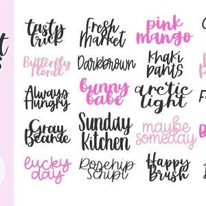 20 TYPSNITT! Söta typsnittspaket, typsnittspaket för Cricut, typsnittspaket för hantverkare, penseltypsnitt, kursiva typsnitt, flickigt procreate-typsnitt bild 2