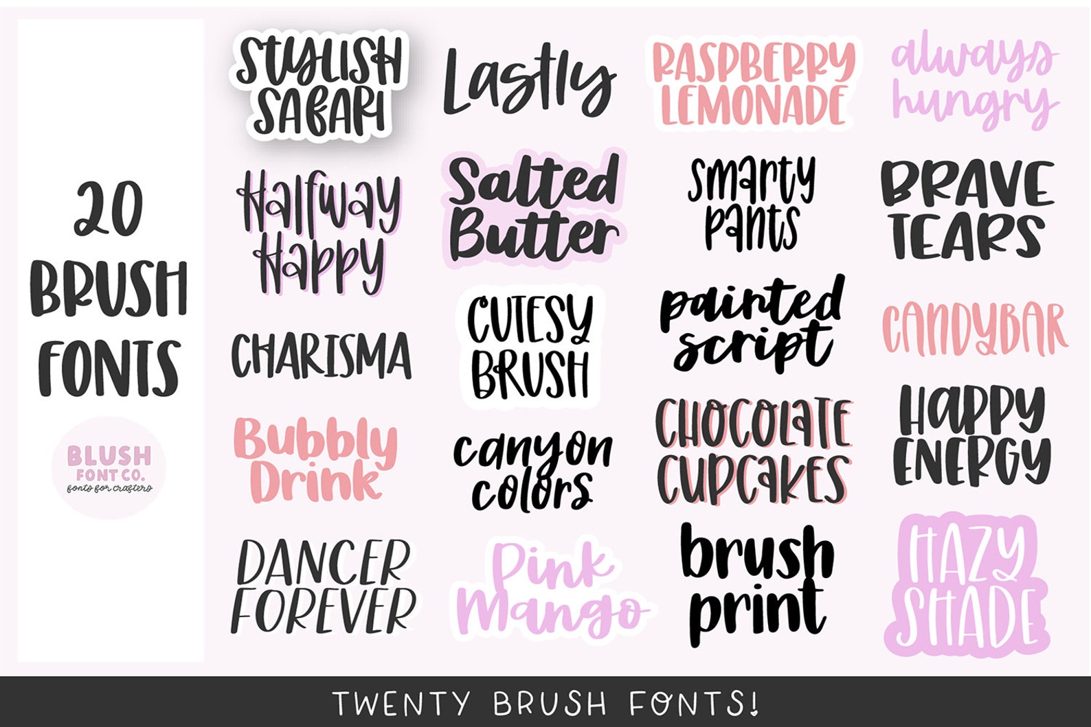 MEGA Brush Handwriting Font Bundle Vol. 1, Font Bundle for Cricut ...