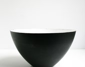 Mid Century Krenit Enamel Bowl Enamelware 9.75 quot Danish Modern