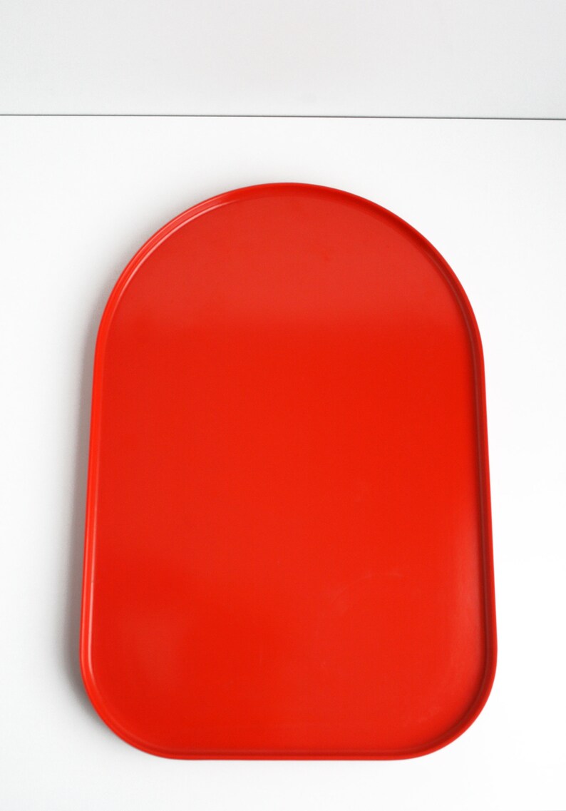 Heller Massimo Vignelli Orange Melamine Tray Platter Mid Century