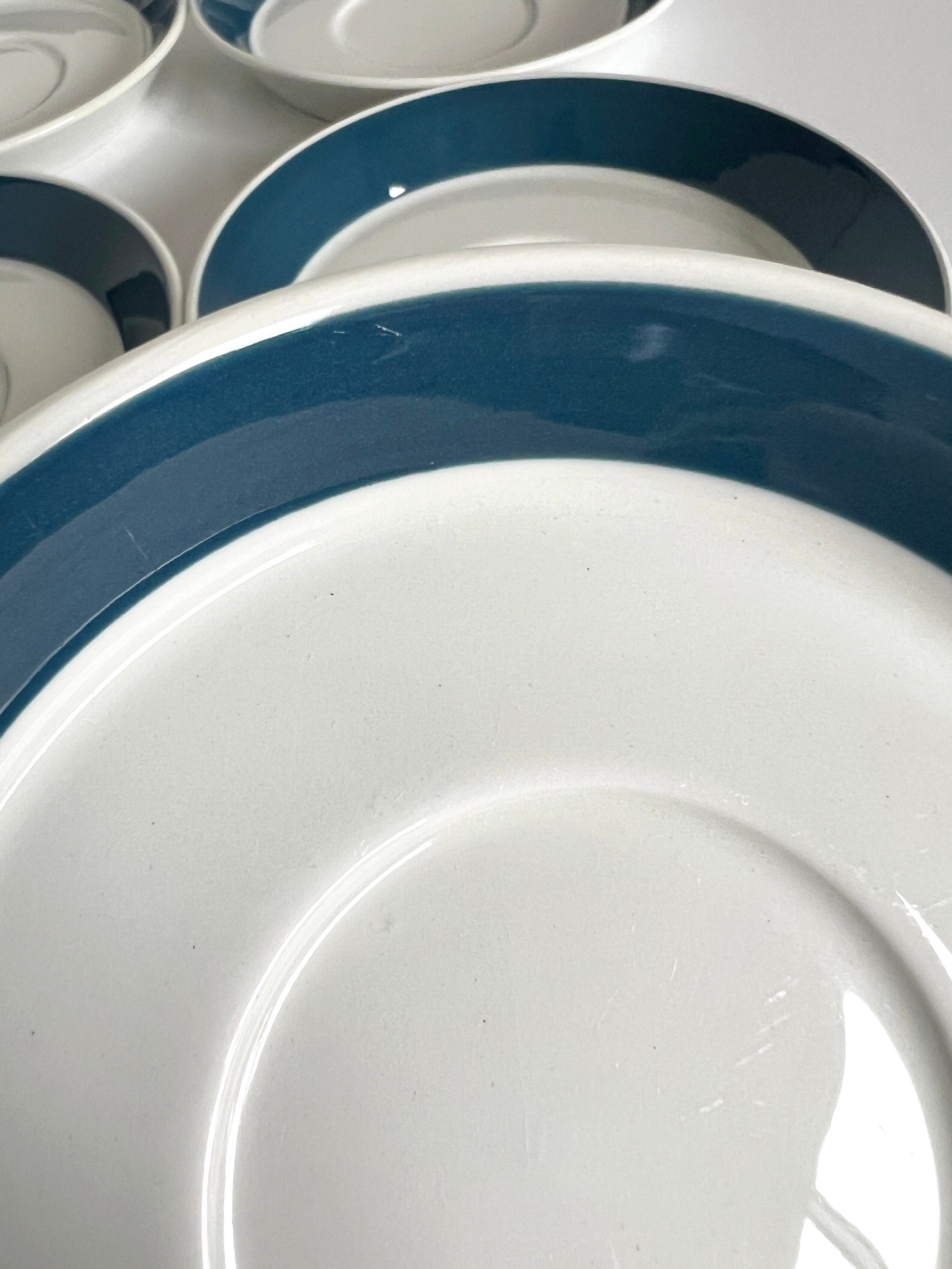 Arabia Finland Atria Blue Saucer Plate Set of 6 Mid Century - Etsy