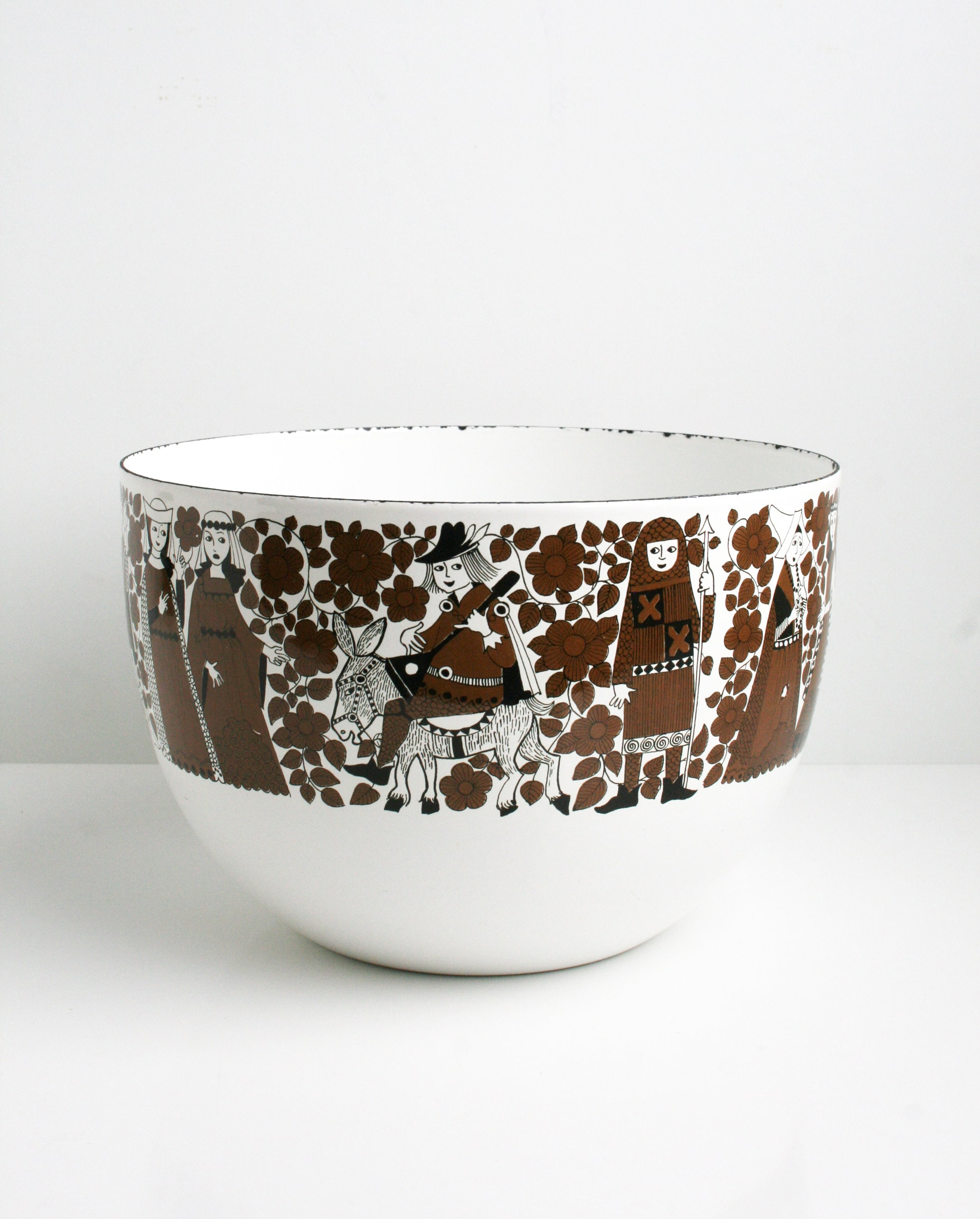 Finel Arabia Kaj Franck Enamel Bowl Medieval Troubadour Ritari Mid