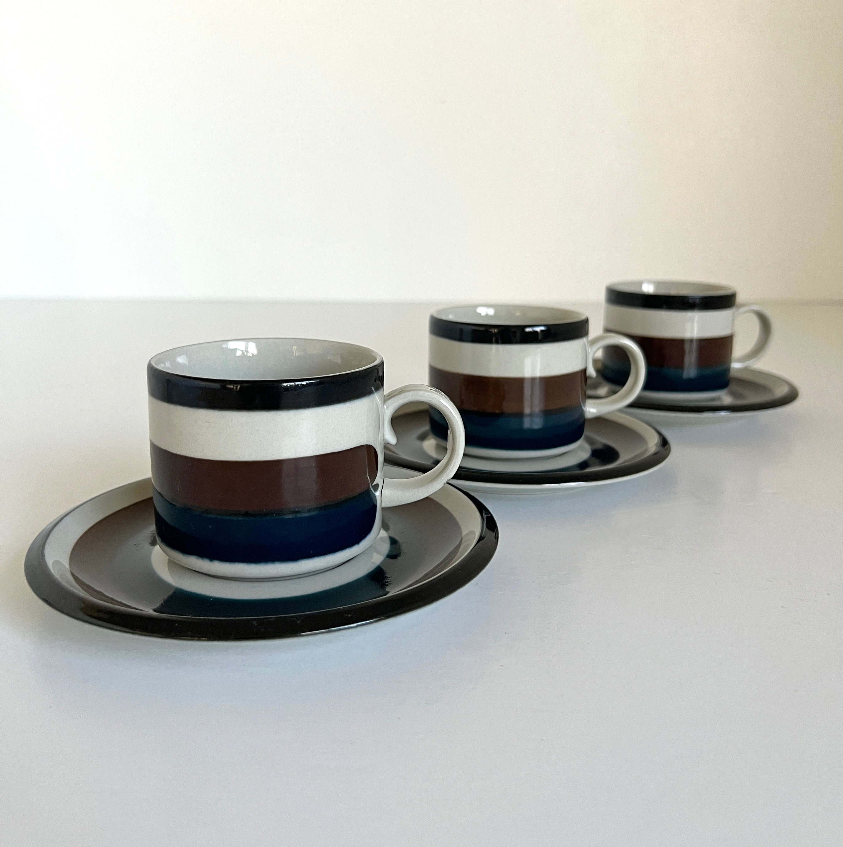 Arabia Finland Kaira Tea Coffee Cup Saucer Set of 3 Mid Century - Etsy