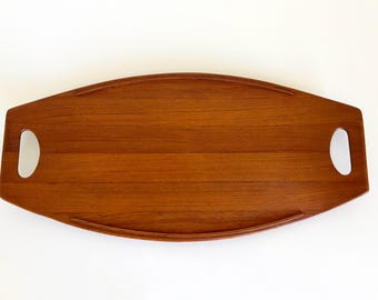 Early Dansk Denmark Surfboard Gondola Large 23.5" Teak Serving Tray Jens Quistgaard