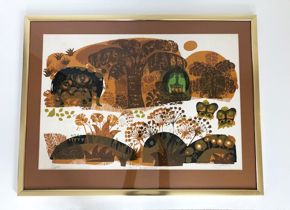 David Weidman Jungle Land Signed Original Art Print Limited Edition Mid  Century - Etsy