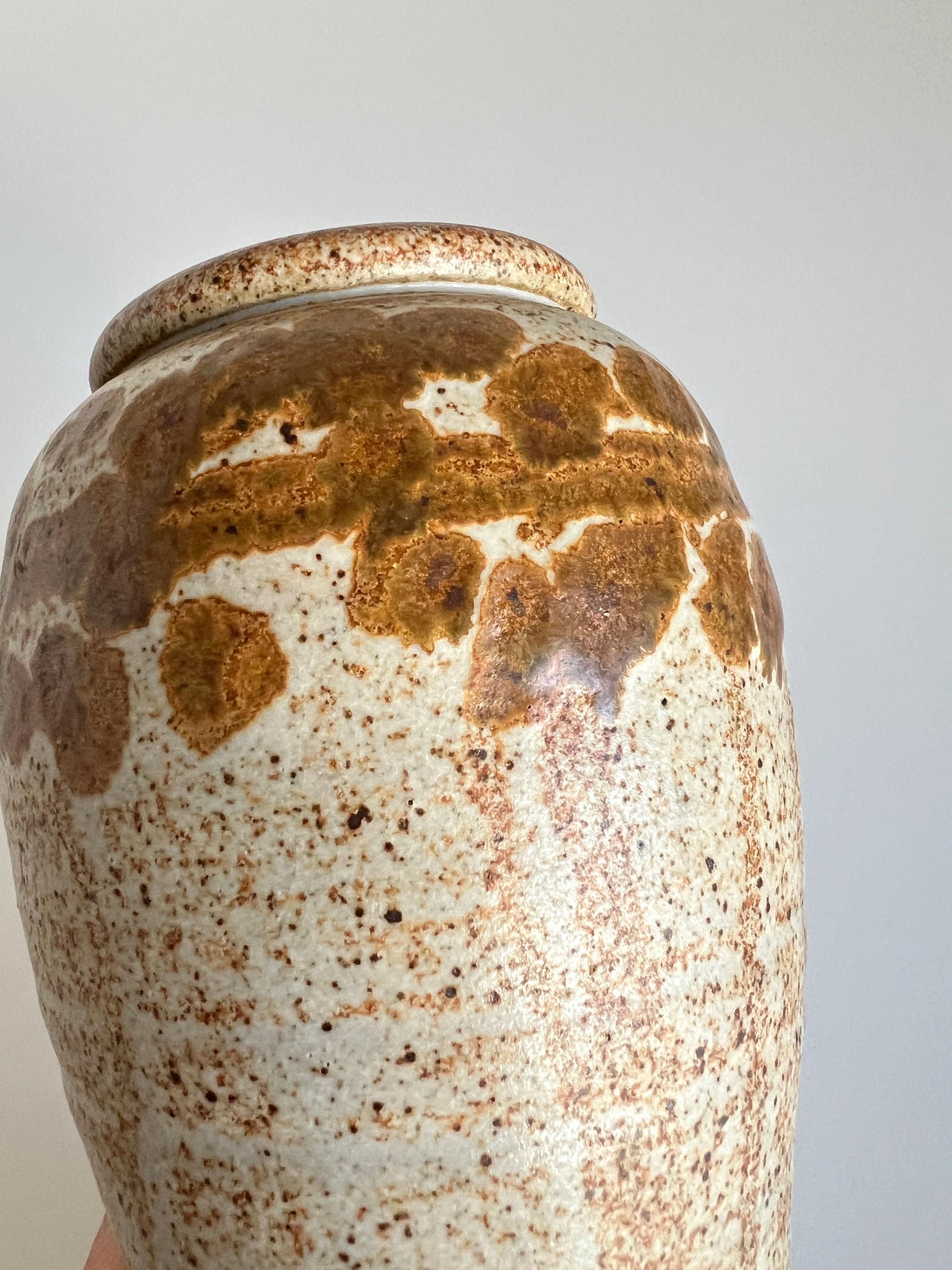 Mid Century Tall Studio Pottery Vase Stoneware Handcrafted - Etsy