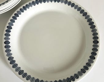Arabia Finland Linnea 12” Large Round Serving Platter Plate Dish Mid Century