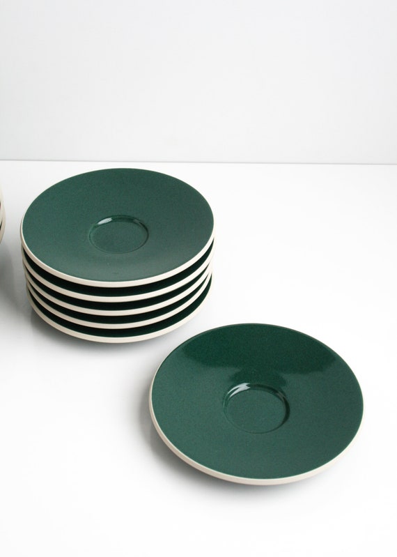 Sasaki Dinnerware Colorstone Hunter Green Pattern Cup & Saucer Set 