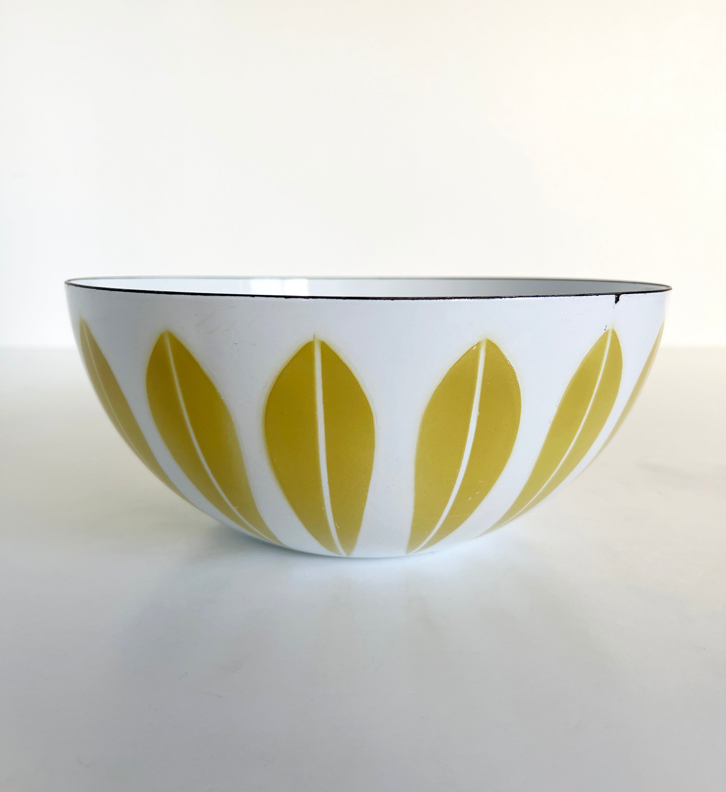 れ*様 ☆Cathrineholm / Lotus / グリーンボウル / 11 Cathrineholm Lotus Green White Enamel Bowl 11.25