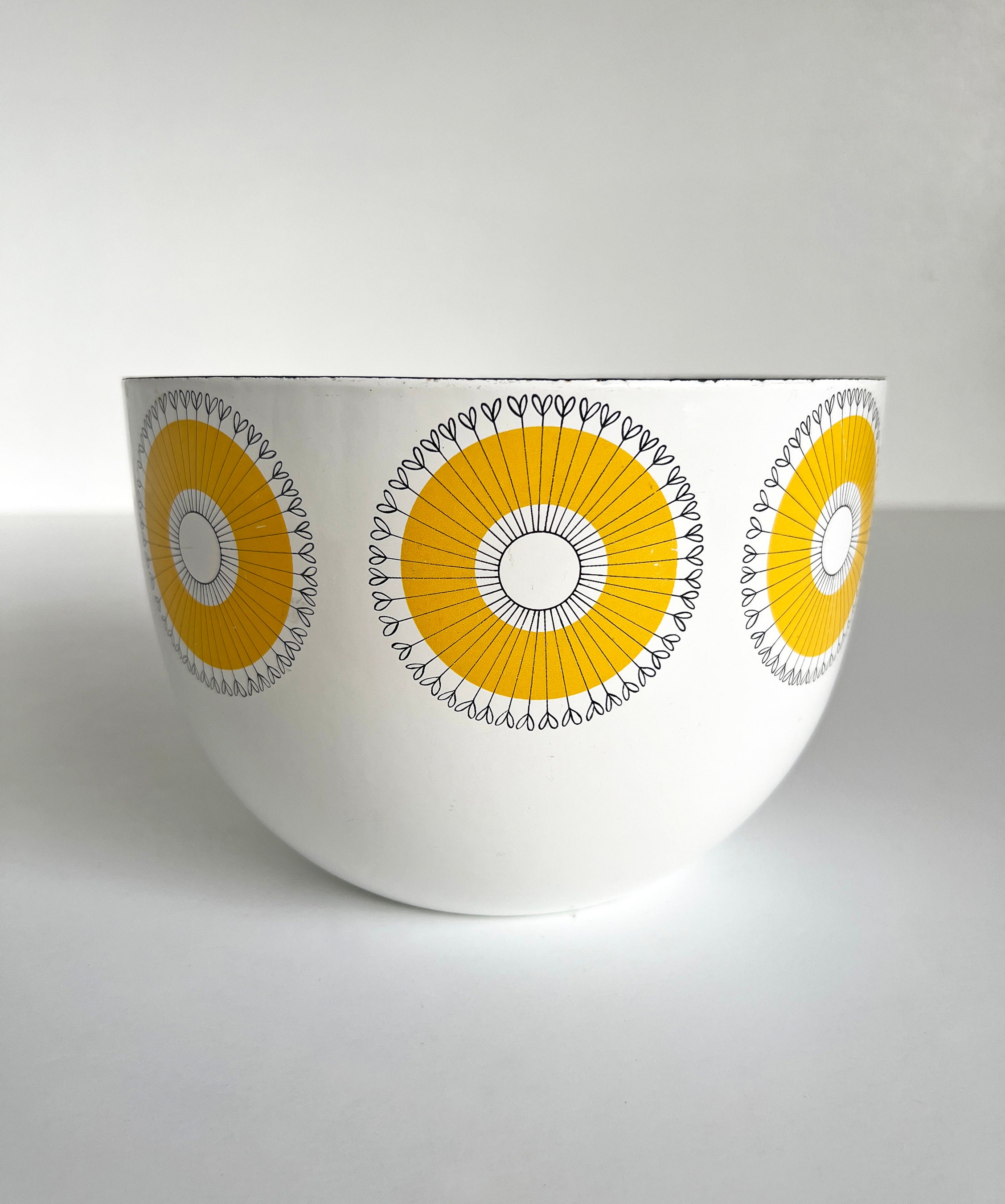 Finel Arabia Kaj Franck Enamel Bowl Sunflower Mid Century - Etsy