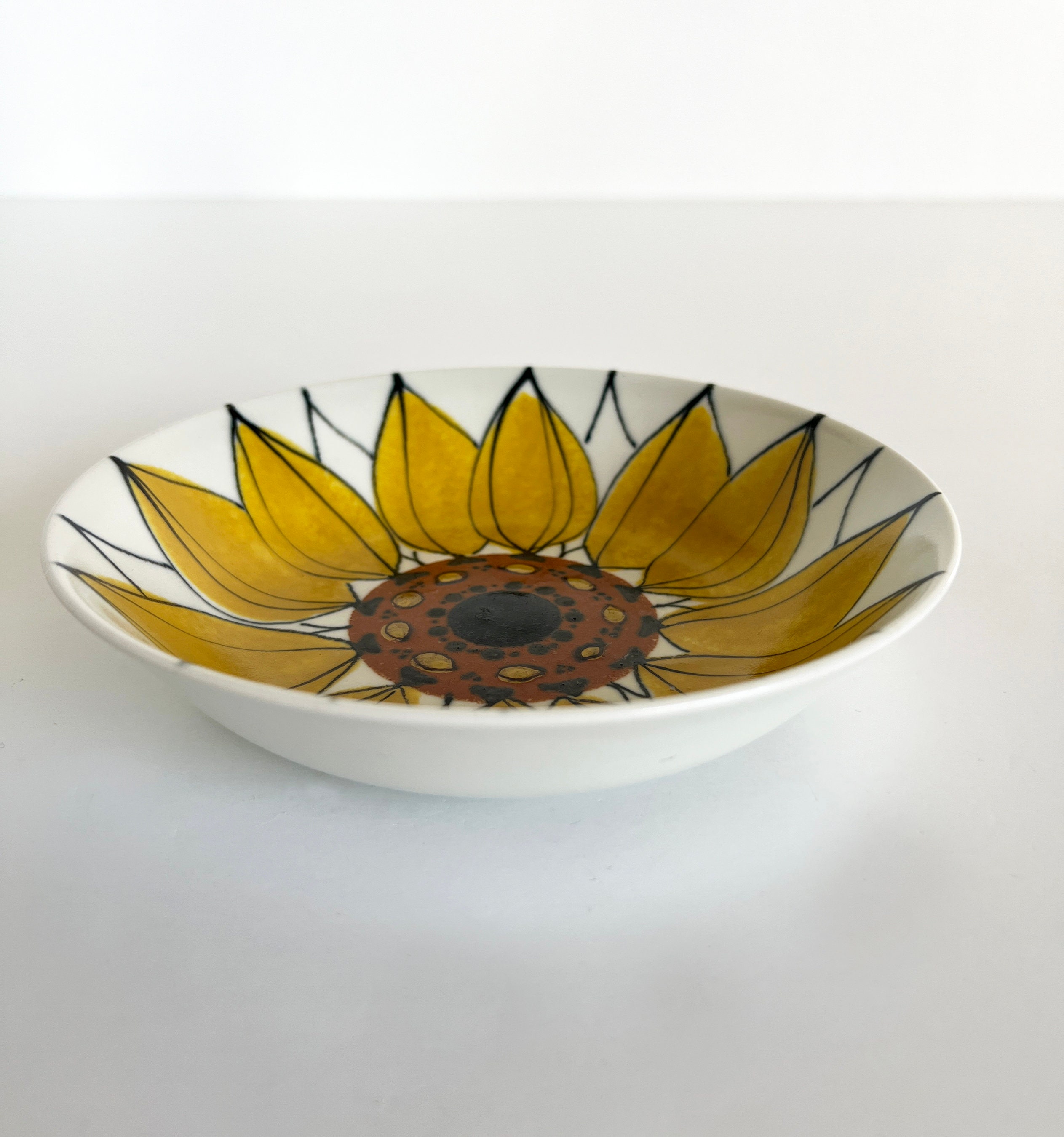 Arabia Finland Sunflower Bowl 7 1/8” Dish Hilkka-liisa Ahola