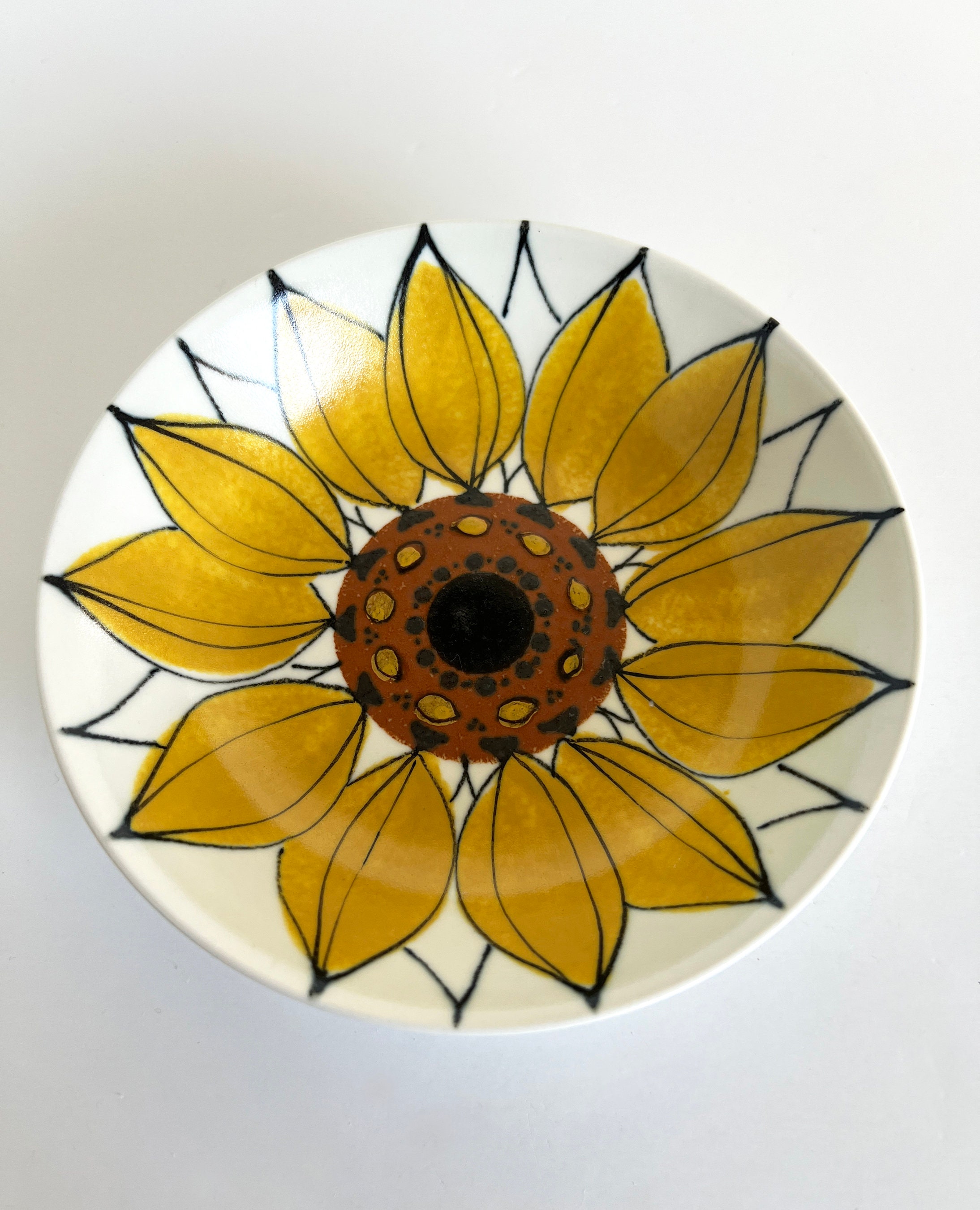 ARABIA HLA Aurinkoruusu ひまわり　23cm 1960s ARABIA Finland 24 cm Sunflower 