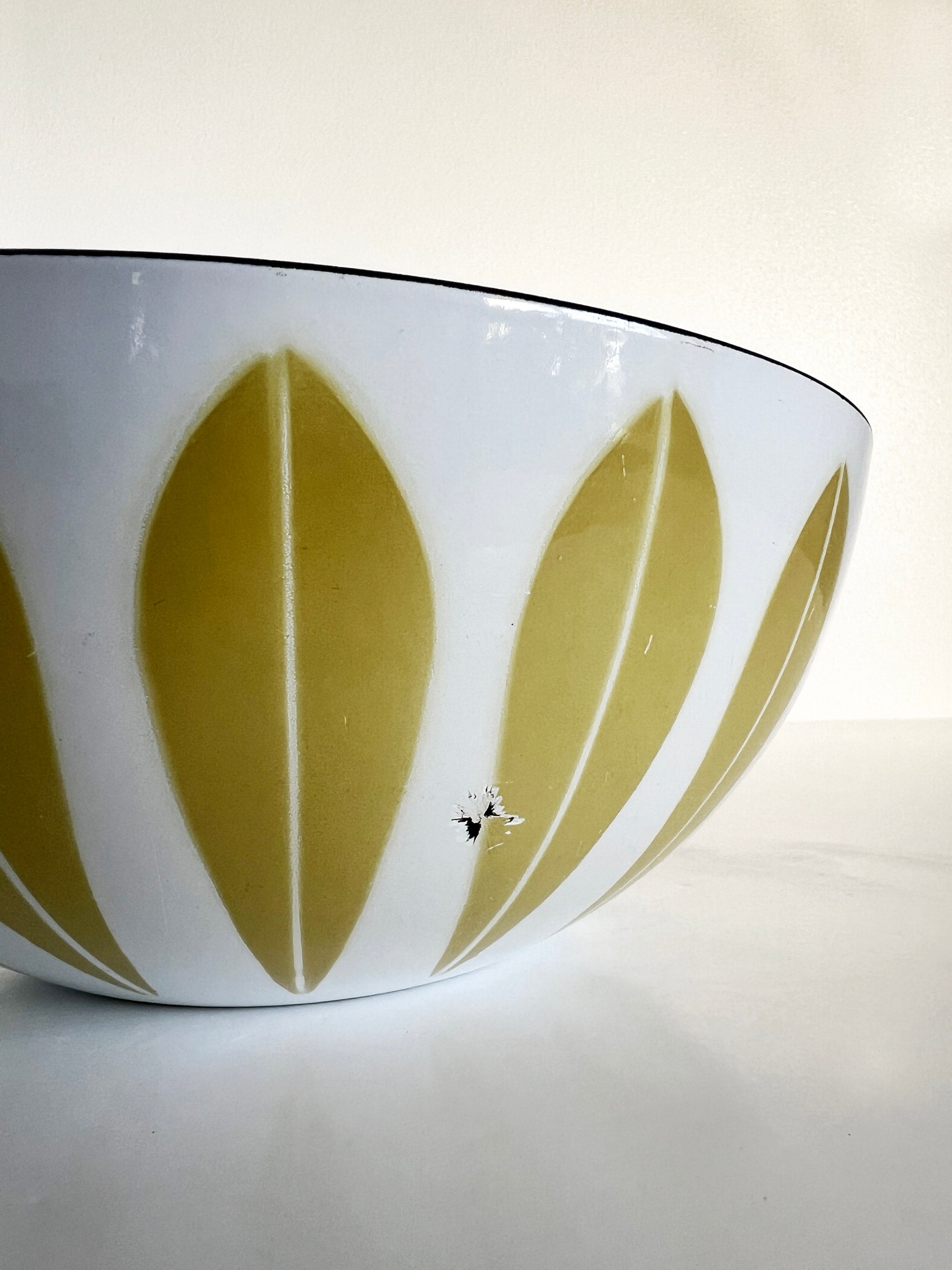 ☆Cathrineholm / Lotus / グリーンボウル / 11cm Cathrineholm Lotus Green White Enamel Bowl 11.25