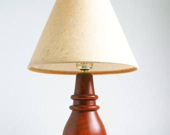 Danish Modern Solid Staved Teak Wood Table Lamp Mid Century