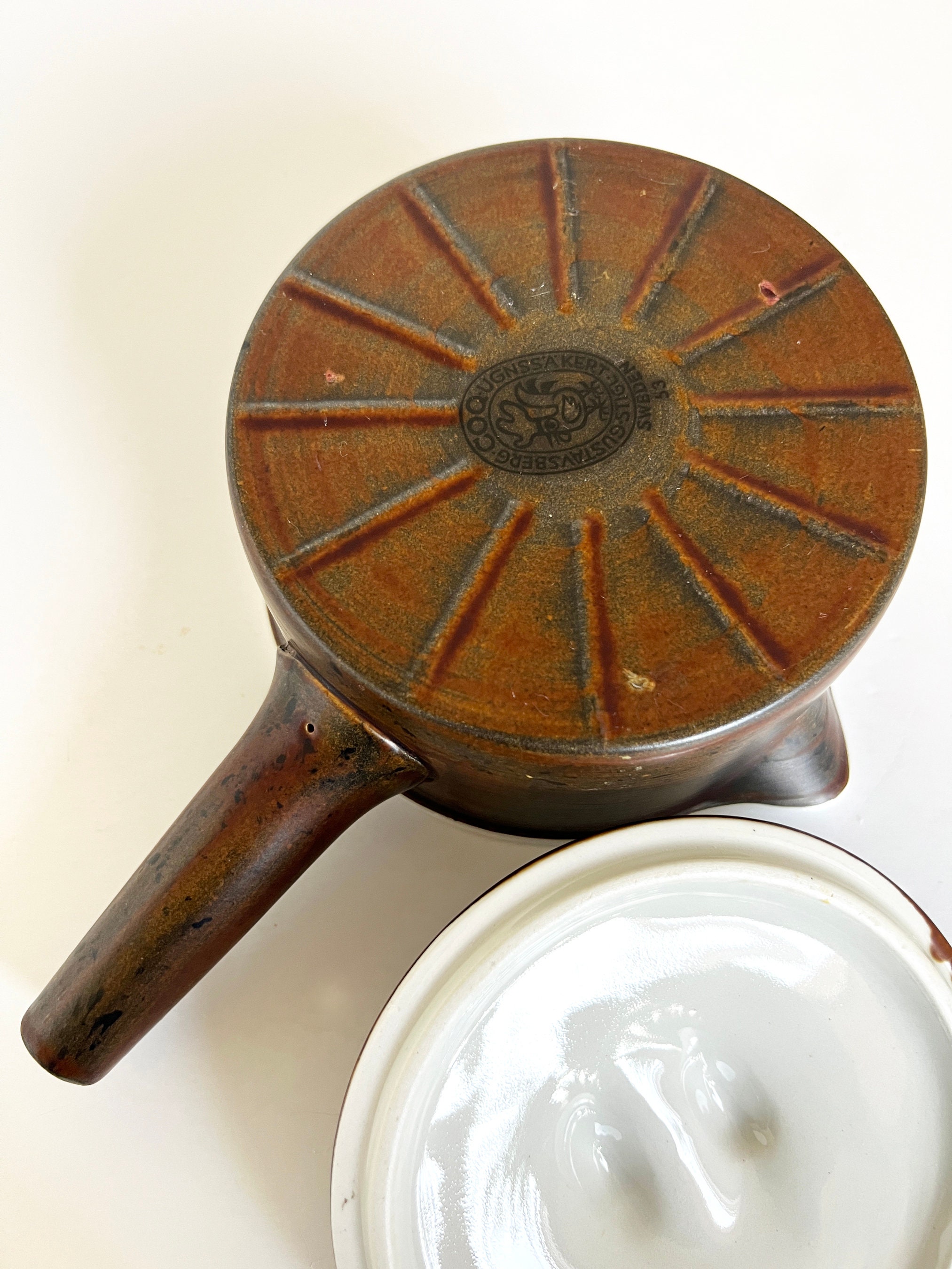 gustavsberg＊BALTIC＊Antique Casserole・* Gustavsberg Stig Lindberg COQ Casserole Sauce Pot With Lid - Etsy