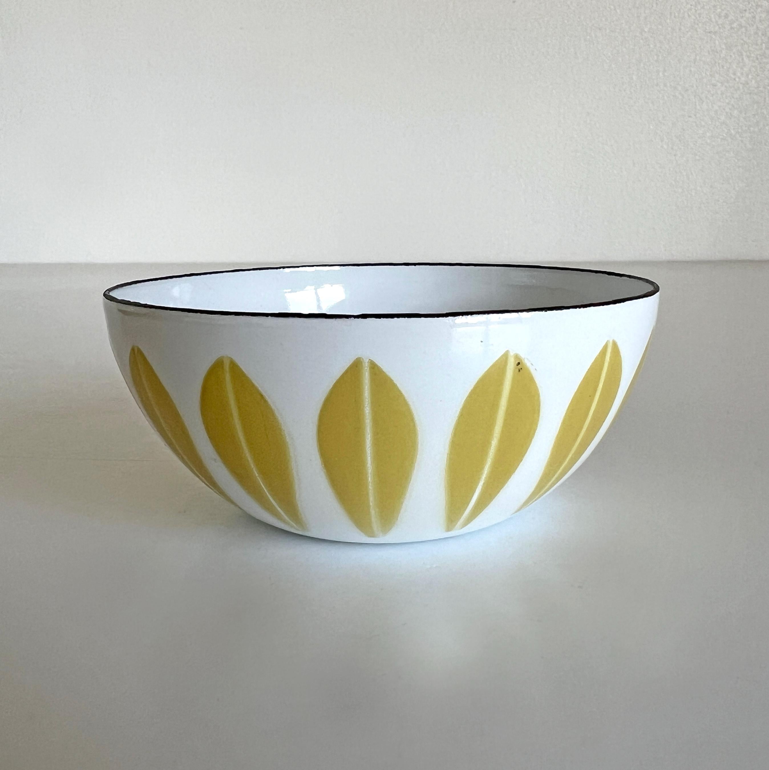 れ*様 ☆Cathrineholm / Lotus / グリーンボウル / 11 Cathrineholm Lotus Olive Green White Enamel Bowl 4