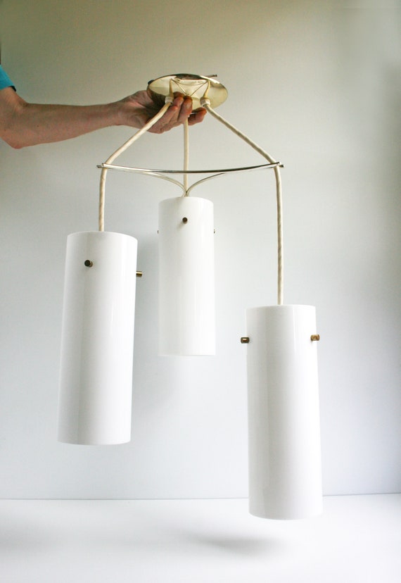 Mid Century White Glass Brass Triple Pendant Light Fixture - Triple Pendant Light Next Mid Century White Glass Brass Triple Pendant Light Fixture - Triple Pendant Light Next