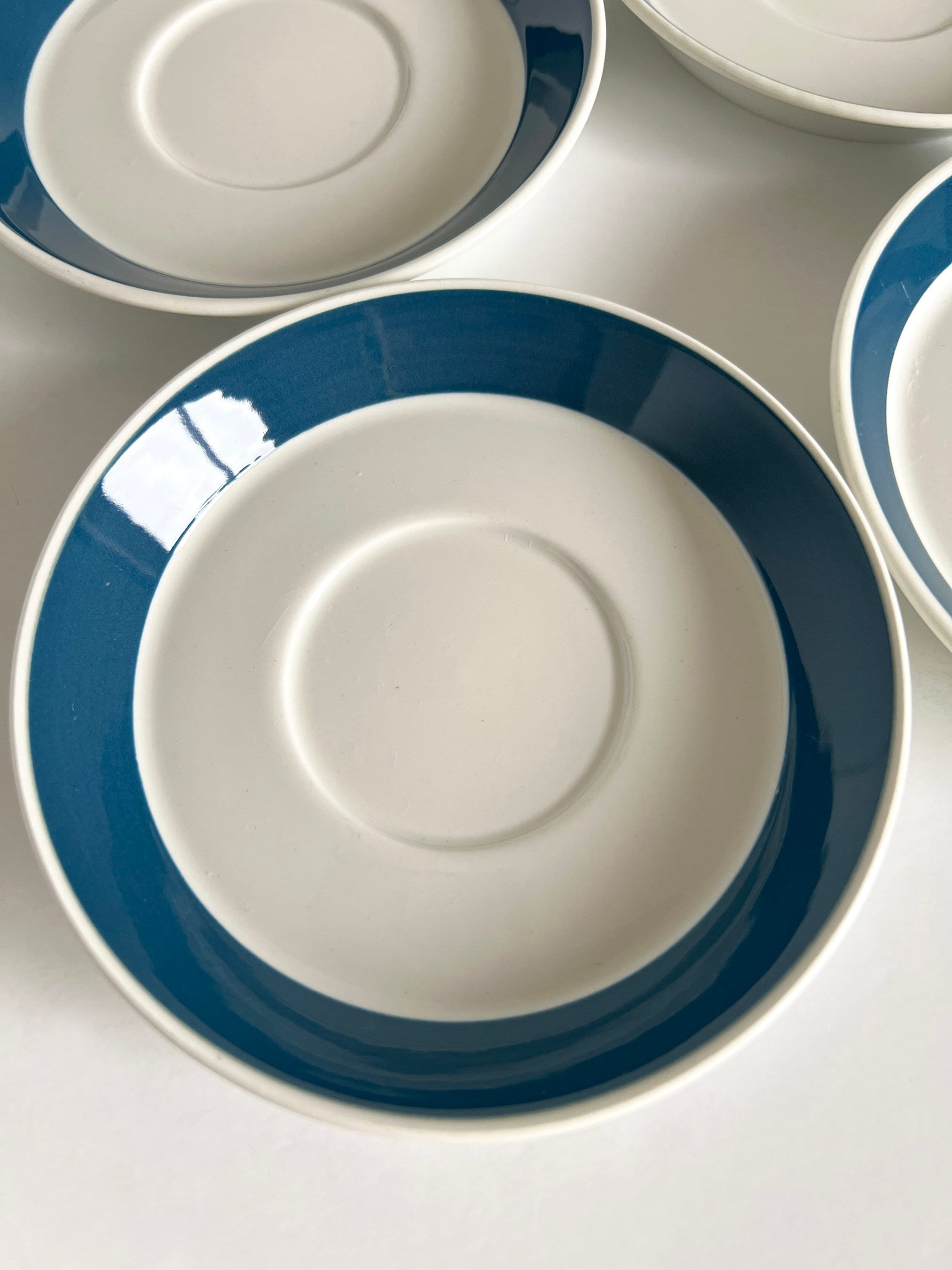 Arabia Finland Atria Blue Saucer Plate Set of 6 Mid Century - Etsy