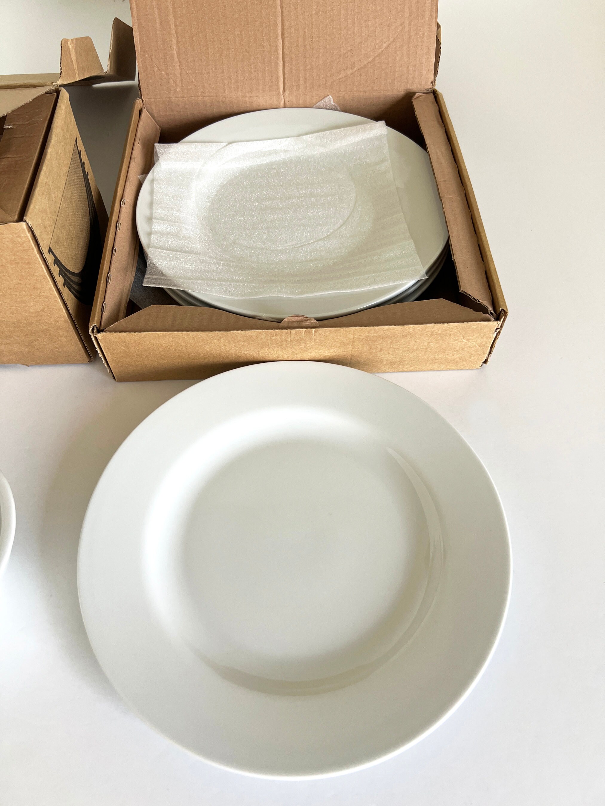 NOS Alessi Jasper Morrison Dinner Plate White 4pc Box Set AJM 28/1