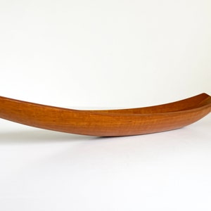Early Dansk Quistgaard Teak Wood Long Canoe Bowl Sculptural Tray Centerpiece Bowl