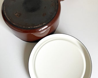 HACKMAN／FINEL／Seppo Mallat／casserole Vintage Mid-century Arabia Finel Finland Enamel Casserole - Seppo
