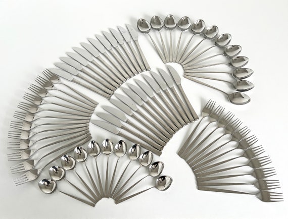 Lagostina LGS5 Stainless Dinner Knife Flatware Mid Century 12pc - Etsy