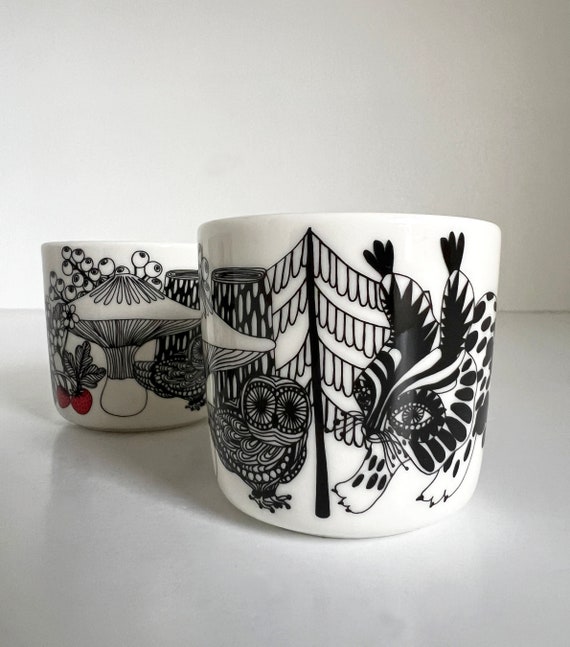 Marimekko Oiva Veljekset Latte Cup Tea Coffee Mug Maija Leoukari
