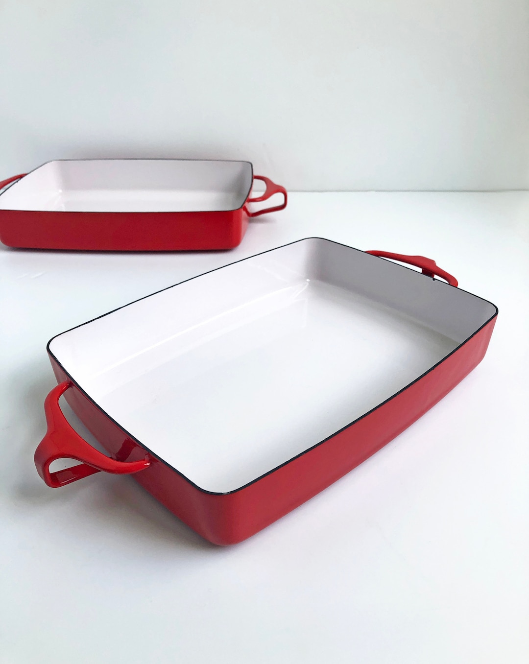 Dansk Kobenstyle Enamel Casserole Baking Pan Red Mid Century - Etsy