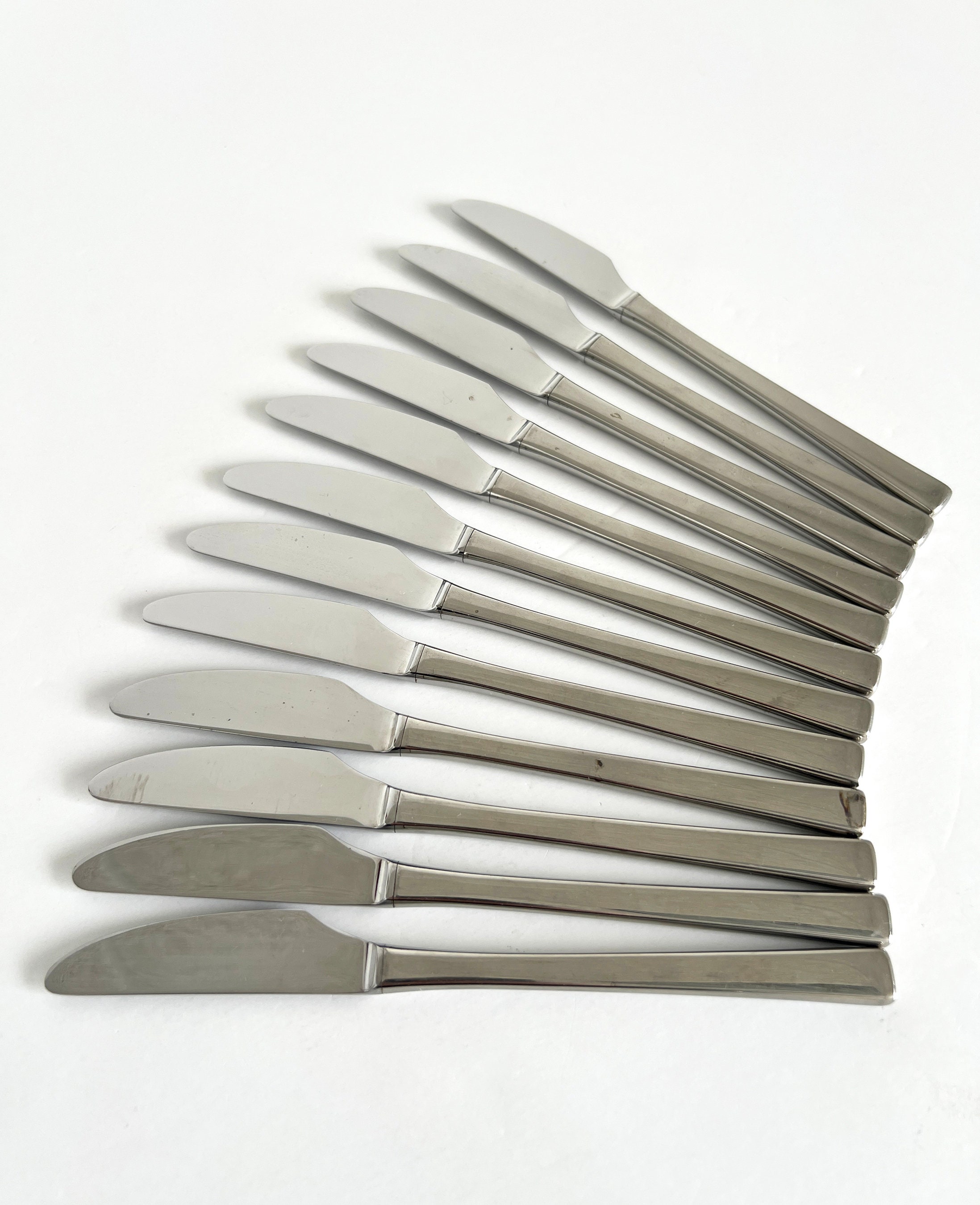 Lagostina LGS5 Stainless Dinner Knife Flatware Mid Century 12pc - Etsy