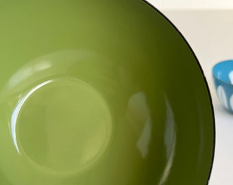 Cathrineholm Lotus Green White Enamel Bowl 5 5/8