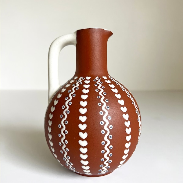 Ioska Joska Denmark Pottery Pitcher Vase Scandinavian Mid Century