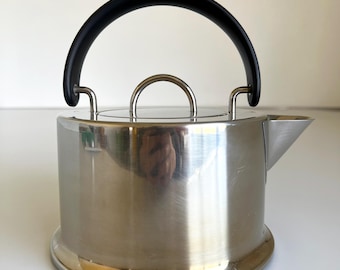 Vintage Bodum Osiris Stainless Steel Teapot Kettle Carsten Jorgensen Italy Mid Century