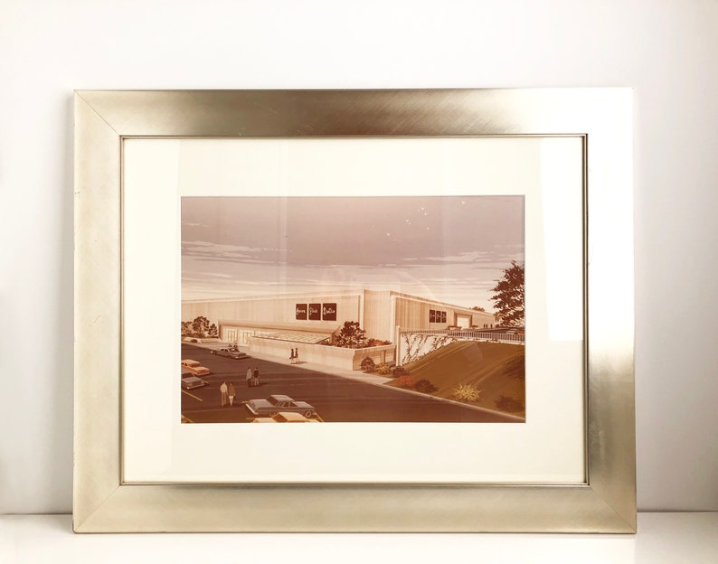 Shops Mid Century Architect Victor Gruen Illustration Framed Wall Art