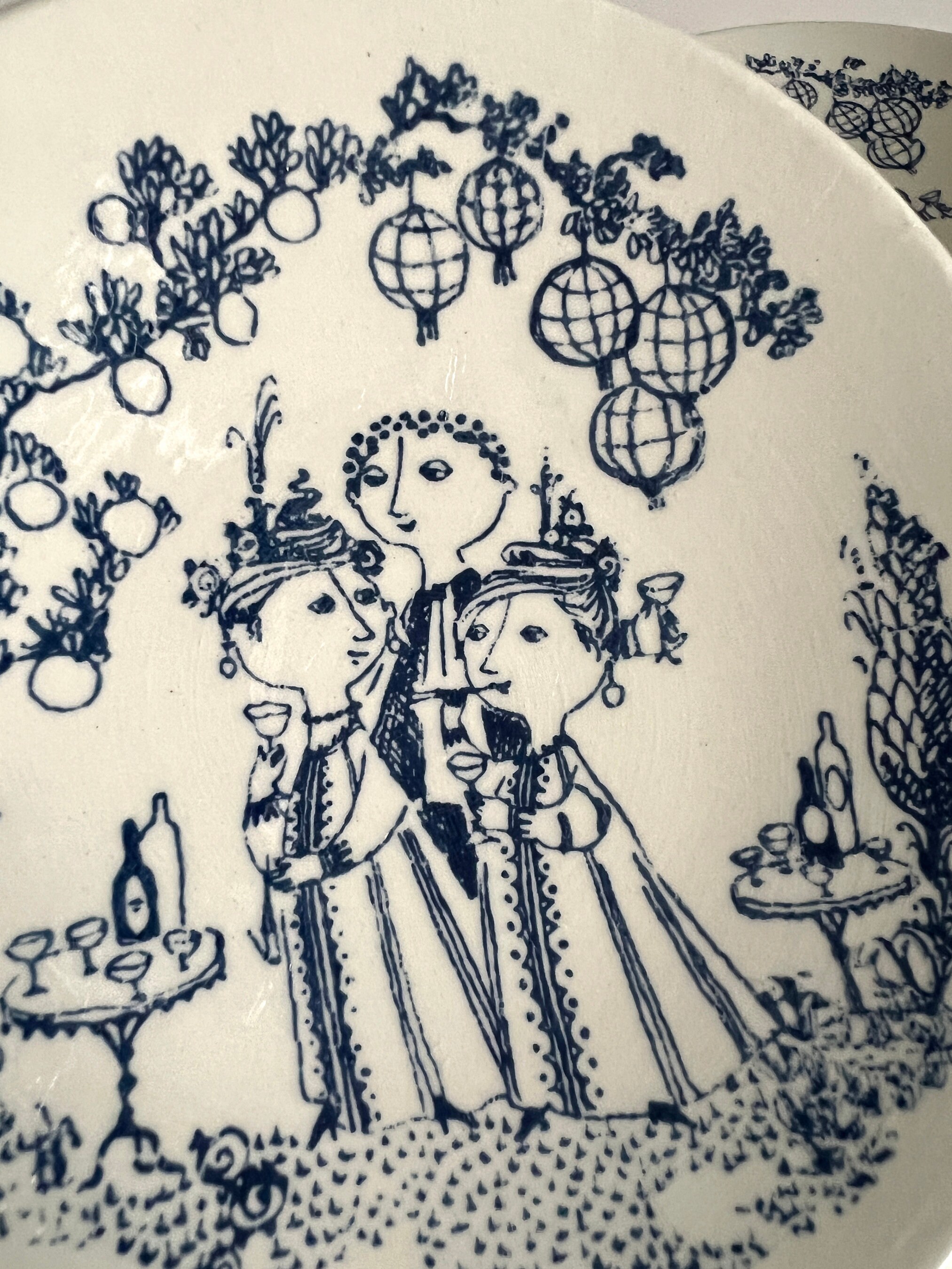 Bjorn Wiinblad Garden Party Small Dish Nymolle Denmark #2
