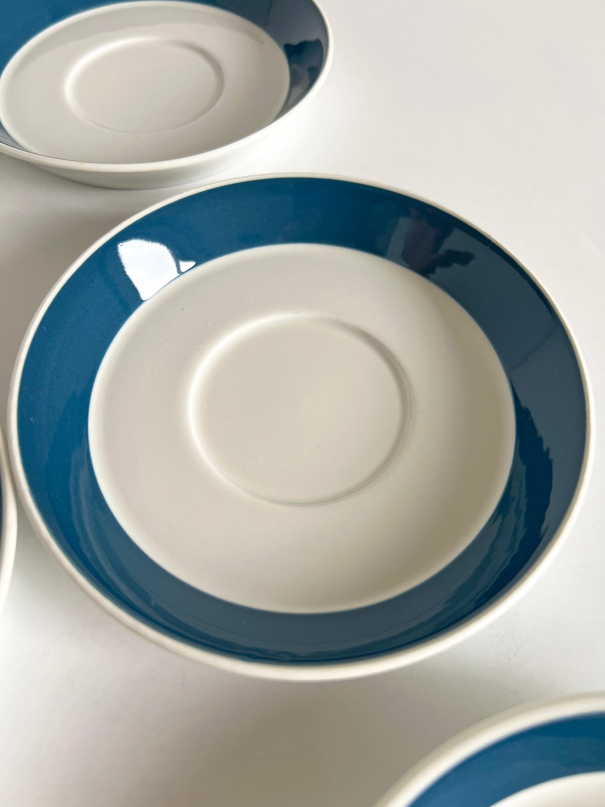 Arabia Finland Atria Blue Saucer Plate Set of 6 Mid Century - Etsy
