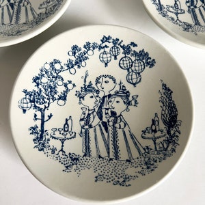 Bjorn Wiinblad Garden Party Small Dish Nymolle Denmark #2 Mid