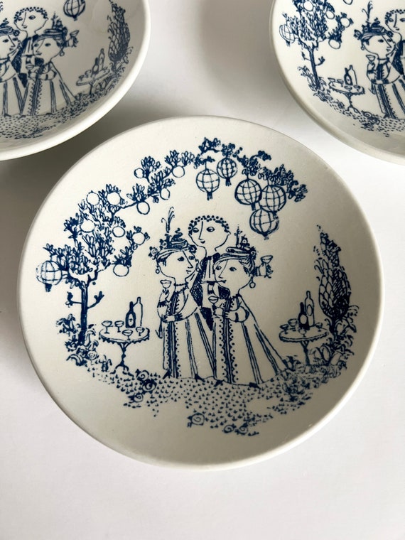 NYMOLLE ニモール Bjorn Wiinblad シーズンプレート 2枚 Bjorn Wiinblad Garden Party Small Dish Nymolle Denmark #2