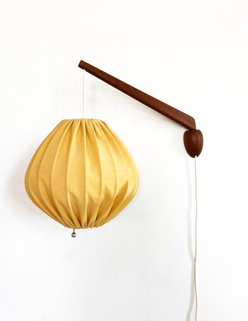 Mid Century Wall Mount Swing Arm Lamp Danish Modern Lighting