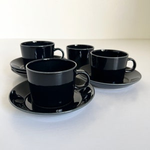 ARABIA kilta ブラックプレート4枚セット